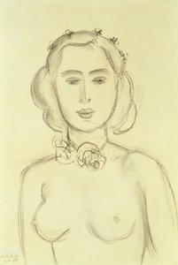 Vrouw met blote borsten