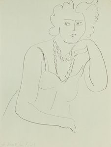 Vrouw met ketting door Henri Matisse