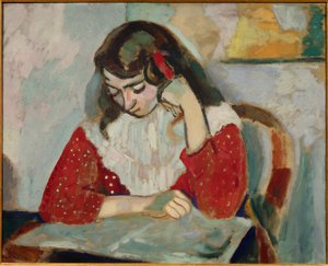 marguerite lisant 1906 (olieverf op doek ) door Henri Matisse