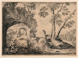 Johannes de Doper predikt in de woestijn door Henri Mauperche