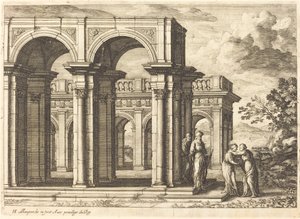 Ontmoeting van Maria en Elizabeth door Henri Mauperche