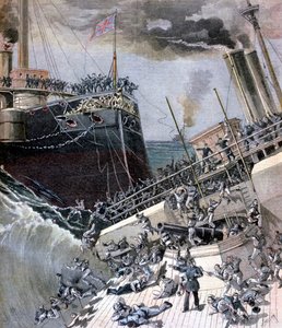 Een ongeluk aan boord van de Victoria door Henri Meyer