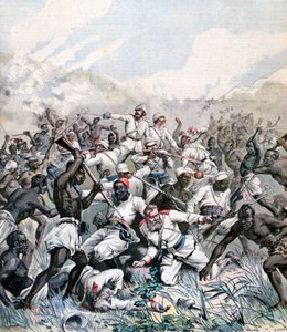 Vernietiging van een Duitse expeditie in Afrika, 1891 door Henri Meyer