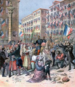 Intocht van de Fransen in Milaan, 8 juni 1859 door Henri Meyer