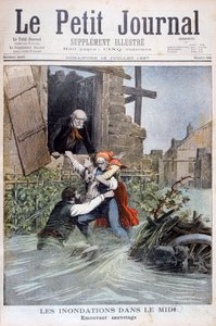 Overstromingen in de Midi, Zuid-Frankrijk, 1897 door Henri Meyer