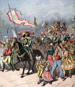 Frans carnaval van de vetgemeste os, in vroegere tijden, 1891