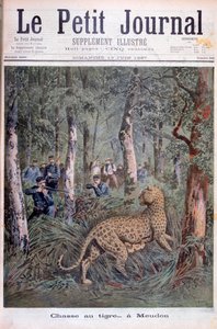 Jacht op een ontsnapte luipaard, Meudon, Parijs door Henri Meyer