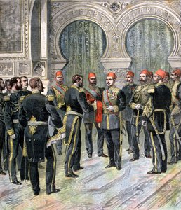 Terugkeer van het Grootlint van het Legioen van Eer naar de Nieuwe Khedive van Egypte, 1892 door Henri Meyer