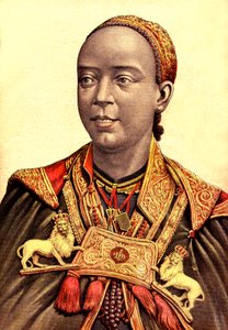 Taytou Betel, keizerin-gemalin van Menelik II van Ethiopië door Henri Meyer