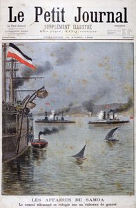 De Duitse consul zoekt toevlucht op een Duits oorlogsschip, 1899 door Henri Meyer