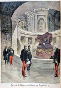 De Koning van Siam bij het graf van Napoleon I, Parijs, 1897 door Henri Meyer