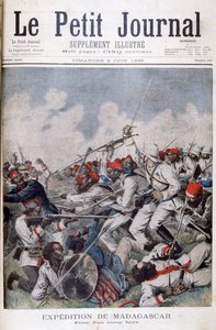 De verovering van een Hova-kamp, Madagaskar, 1895 door Henri Meyer