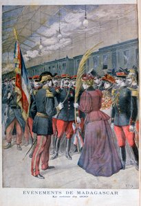 De terugkeer van het 200 regiment uit Madagaskar, 1896 door Henri Meyer