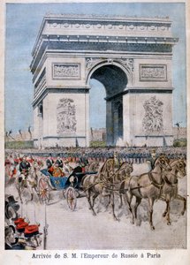Tsaar Nicolaas II arriveert in Parijs, 1896 door Henri Meyer
