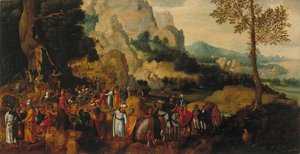 Landschap met Johannes de Doper predikend