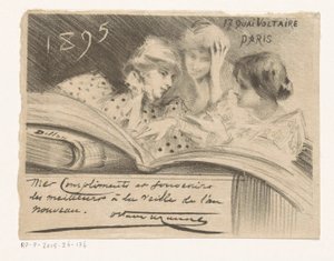 Nieuwjaarswens van Octave Uzanne voor het jaar 1895