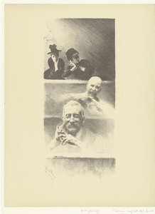 Toeschouwers in theater door Henri Patrice Dillon