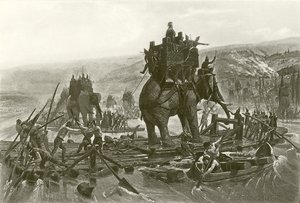 Hannibal steekt de Rhône over