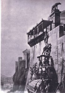 De ganzen die Rome redden, uit MacMillan schoolposters, c.1950-60s