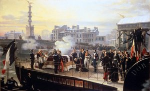 De terugkeer van Napoleons as in Courbevoie door Henri Philippoteaux