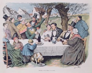Bruiloftsfeest, eind negentiende eeuw