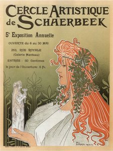 Artistieke Club van Schaerbeek, 5e jaarlijkse tentoonstelling, 1897 door Henri Henri Antoine Théodore Livemont