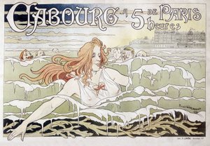 Cabourg à 5 h de Paris - Reclameposter door Privat Livemont