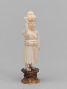 Zwarte pion, schaakstuk, India, circa 1820 door Henri Renaud