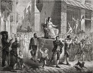 De processie van de Godin van de Rede, 10 november 1793, uit 