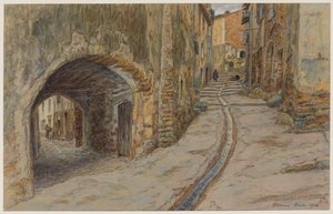 Rue Rompi-cou, Bormes door Henri Rivière