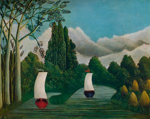 Oevers van de Oise, 1905 door Henri Rousseau