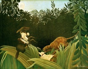 Verkenners aangevallen door een Tijger door Henri Rousseau
