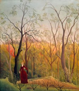 De wandeling in het bos door Henri Rousseau