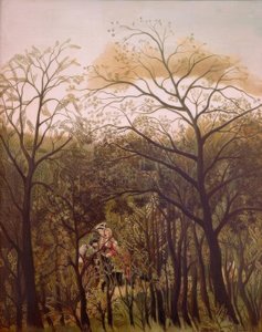 Ontmoeting in het bos door Henri Rousseau