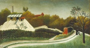 Zaagmolen, Buitenwijken van Parijs door Henri Rousseau