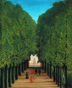 De laan in het park bij Saint Cloud door Henri Rousseau