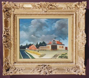 De stoelenfabriek in Alfortville, ca. 1897 door Henri Rousseau