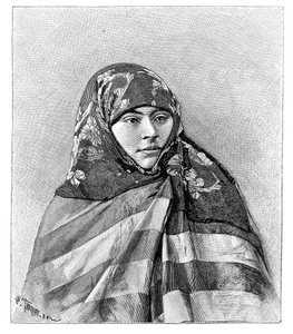 Een vrouw uit Brussa, Turkije door Henri Thiriat