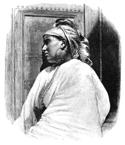 Een Arabische vrouw uit Tanger, Marokko, 1895 door Henri Thiriat