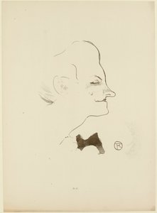 Yvette Guilbert, 1893 door Henri Toulouse Lautrec de