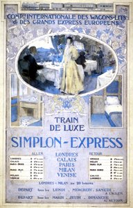 Simplon Express luxe trein door Henri Toussaint