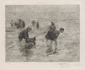 Kinderen langs de zee
