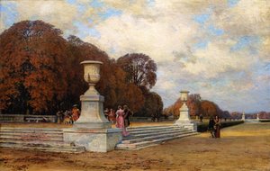 Les marches de marbre rose à Versailles, 1899