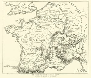 Landen van de Galliërs tijdens de tijd van Julius Caesar door Henri de (after) Montaut