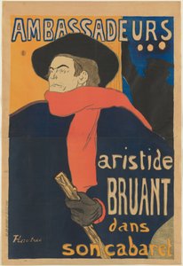 Ambassadeurs: Aristide Bruant door Henri de Toulouse-Lautrec