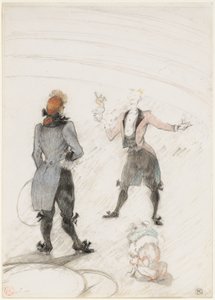 In het circus: de hondentrainer