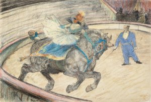 In het circus: Werken in de ring door Henri de Toulouse-Lautrec