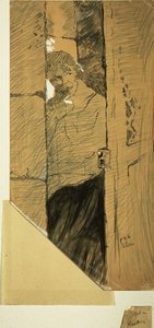 Bij de Deur door Henri de Toulouse-Lautrec