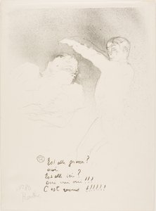 Bij de Variétés: Juffrouw Lender en Brasseur door Henri de Toulouse-Lautrec