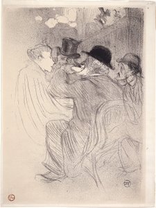 Au Moulin Rouge: Un Rude! Un Vrai Rude! (Bij de Moulin Rouge - Een Rude! Een echte Rude!) 1893 door Henri de Toulouse Lautrec